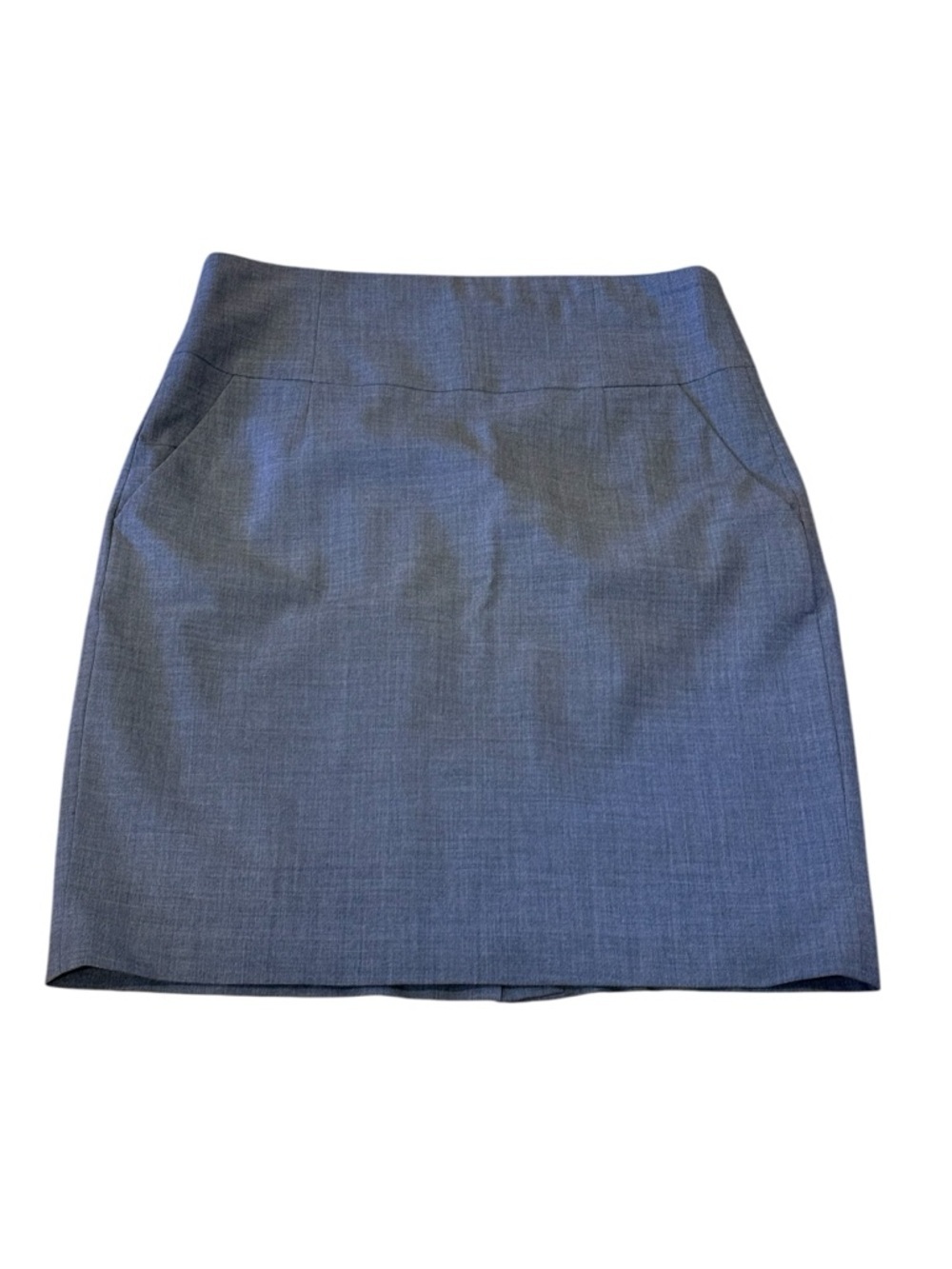 Banana Republic Stretch Wool Pencil Skirt Size 8 Gray Pockets Lined